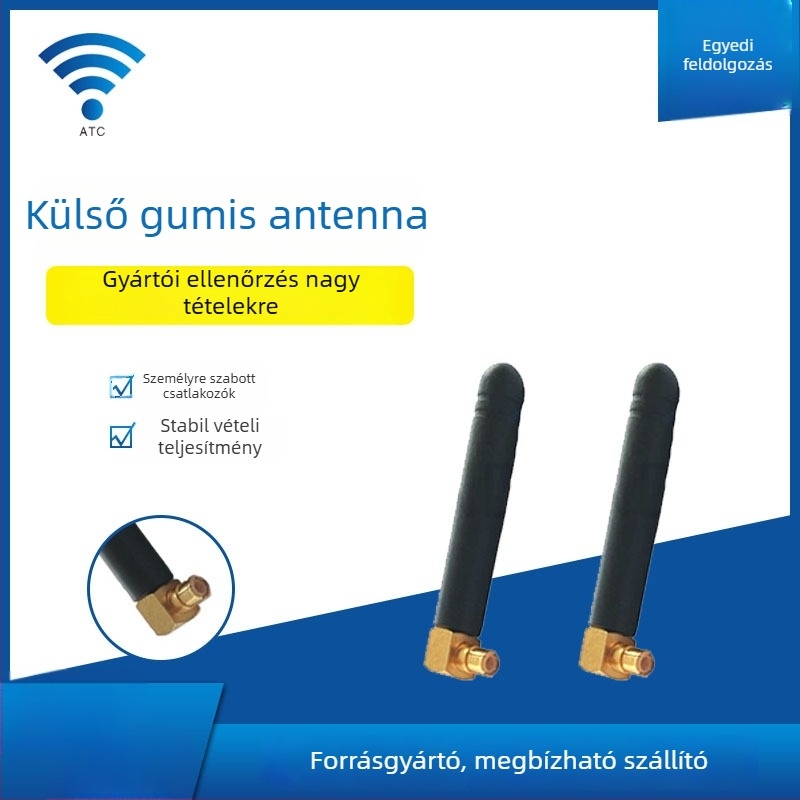 WiFi antenna, 2 dB nyereség, 2,4 GHz kétfrekvenciás, külső omnidirekcionális kameraantenna, 50 Ω, SWR ≤ 1.5, 5V, 800-2700 MHz