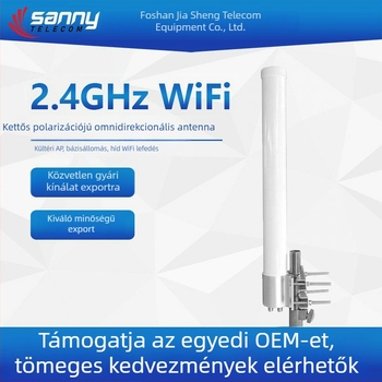 2,4 GHz-es Wi‑Fi MIMO antenna, kétpolarizációs, omnidirekcionális, nagy nyereséggel