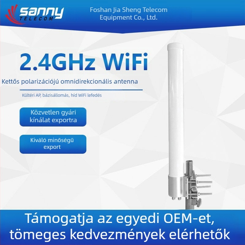 2,4 GHz-es Wi‑Fi MIMO antenna, kétpolarizációs, omnidirekcionális, nagy nyereséggel
