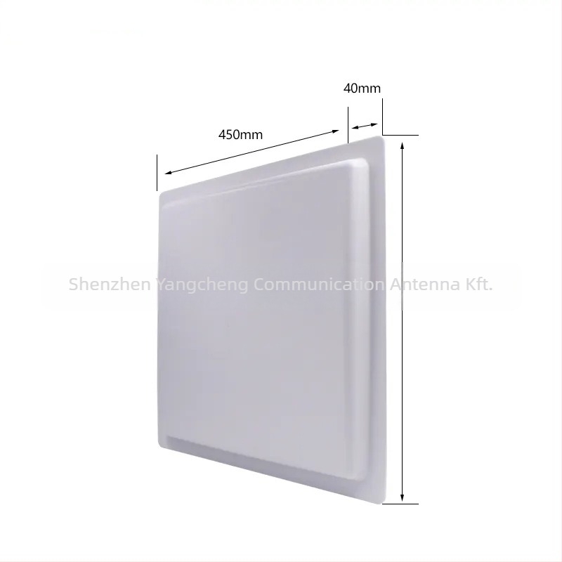 RFID UHF panel antenna, 12 dBi nyereség, 50 Ω impedancia, SWR ≤ 1.8, lineárisan polarizált