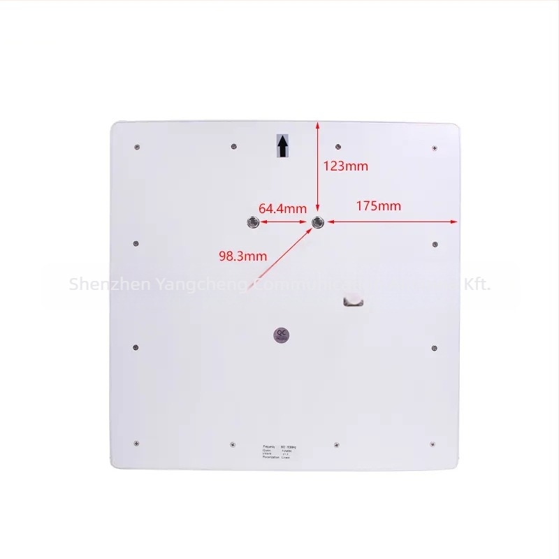 RFID UHF panel antenna, 12 dBi nyereség, 50 Ω impedancia, SWR ≤ 1.8, lineárisan polarizált