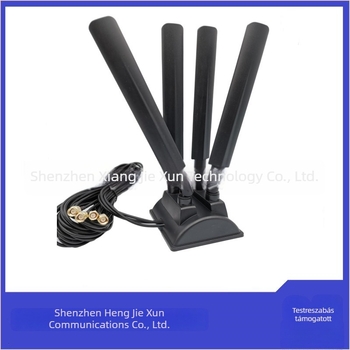 Duál-sávos asztali antenna szívófejjel, 2.4 GHz/5 GHz, 10 dBi nyereség, 50 Ω, 600–6000 MHz, SWR ≤1,5