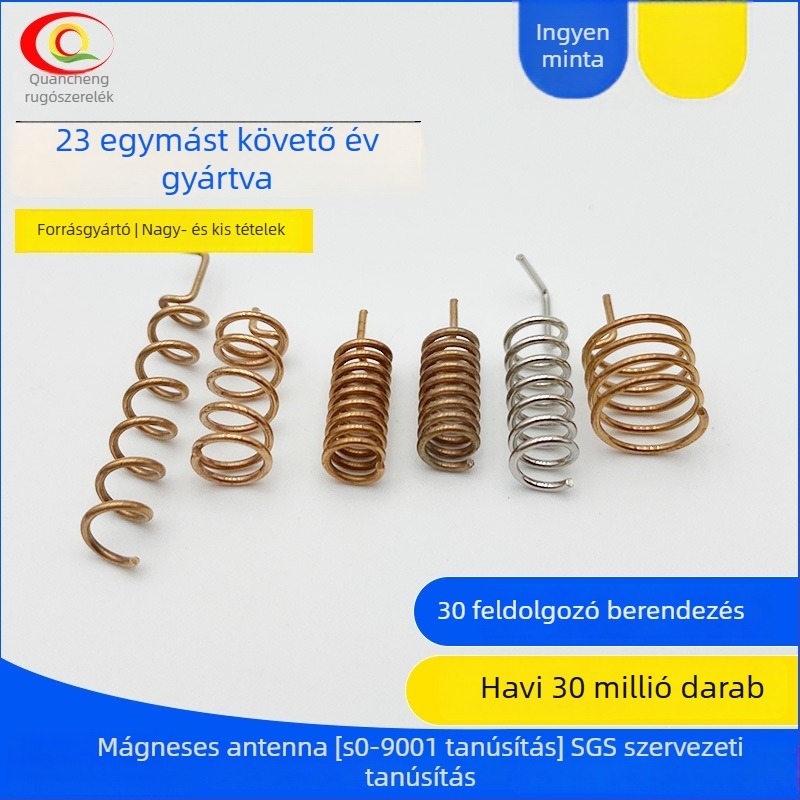 Rugós antenna, vezeték nélküli vevő-vezérlő, 433 MHz, 50 Ω, SWR ≤ 2,5, 220 V, modell QCTH