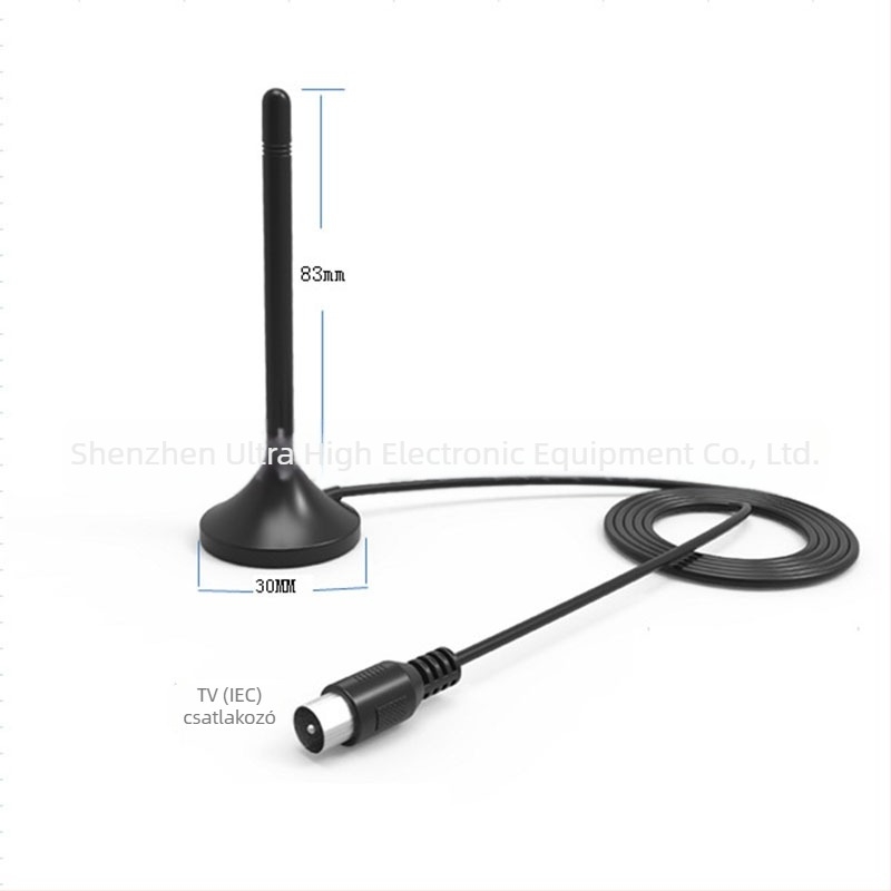 Digitális TV antenna földi vételhez, DTMB/DVB-T2/ISDB támogatás, szívócsésze rögzítéssel, modell Tgdz-xptv8-301, márka Extra High Electronic