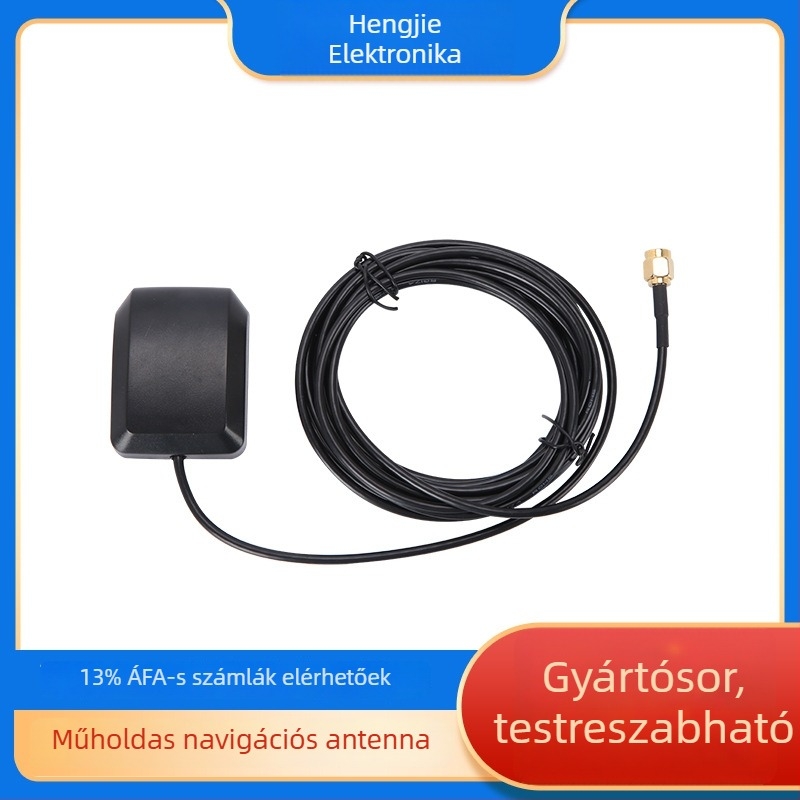 GPS, Beidou és GLONASS műholdas navigációs antenna – Hengjie Hj-20, aktív nagy nyereségű antenna, SWR ≤ 1.5