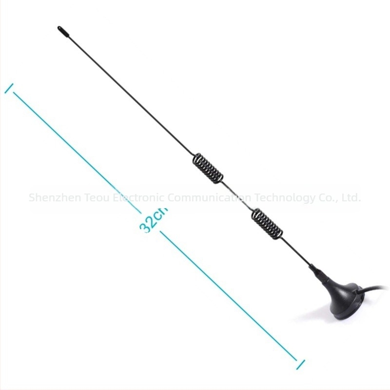 4G szívófejes antenna, omnidirekcionális kültéri töltőoszlophoz, 50 Ω impedancia, SWR ≤ 1,3, 9 dB nyereség