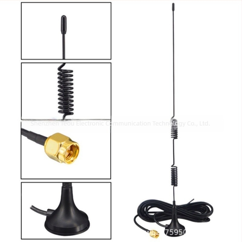 4G szívófejes antenna, omnidirekcionális kültéri töltőoszlophoz, 50 Ω impedancia, SWR ≤ 1,3, 9 dB nyereség