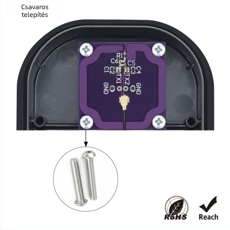 NFC és RFID antenna, 13,56 MHz, PCB anyag, csavaros rögzítés