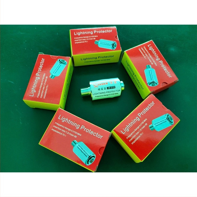 JS-210 Antennás villámvédő, 5-2400 MHz, F-csatlakozó, kerek, kábelhossz 100