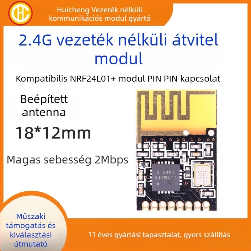 Vezeték nélküli távirányító modul — 2.4G, SI24R1, ipari minőség