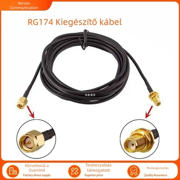 BOSEN RG174 SMA férfi‑to‑női RF antenna hosszabbító kábel