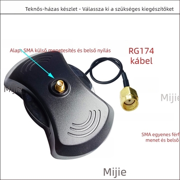 SMA bázis kiegészítő antenna kábel SMA férfi/ női csatlakozókkal, RG174 RF koaxiális kábel, 50 Ω, testreszabható hossz