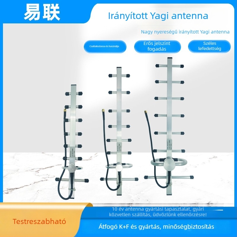 WiFi irányított Yagi antenna, nagy nyereség, 1.2/1.5/2.4 GHz