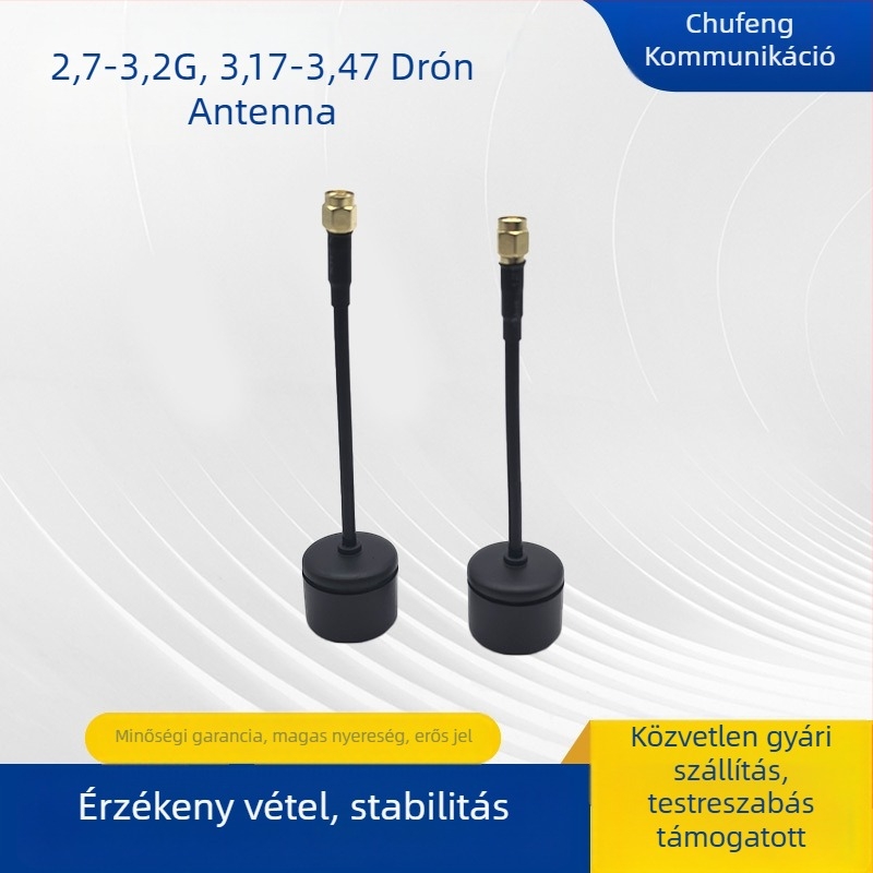 Chu Feng UAV antenna – omni‑irányú, SMA belső tű, körkörösen polarizált