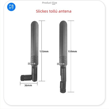 Kétsávos Wi‑Fi jelfogadó modul 5 dBi nyereséggel, SMA csatlakozó, frekvenciasávok 2.4–2.5 GHz és 5.1–5.8 GHz, függőleges polarizáció, modell LKT-Rubber-195-dualband