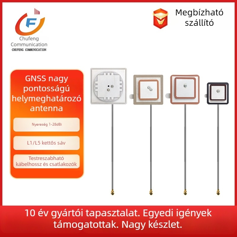 L1/L5 kettős frekvenciájú kerámia GNSS antenna a magas pontosságú pozícionáláshoz, beépített GPS/BeiDou autó navigációs antenna