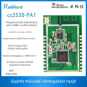 ZigBee CC2530 modul, patch típus, hosszú hatótávolságú vezeték nélküli RF soros passthrough, ad hoc hálózati irányítás
