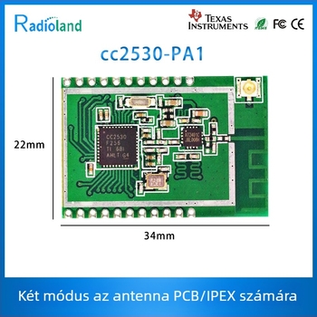 ZigBee CC2530 modul, patch típus, hosszú hatótávolságú vezeték nélküli RF soros passthrough, ad hoc hálózati irányítás