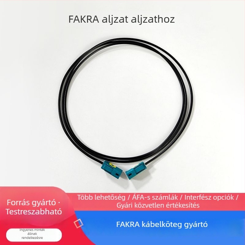 GPS antenna hosszabbító kábel, Z-típusú FAKRA, hosszú, női–női RG174