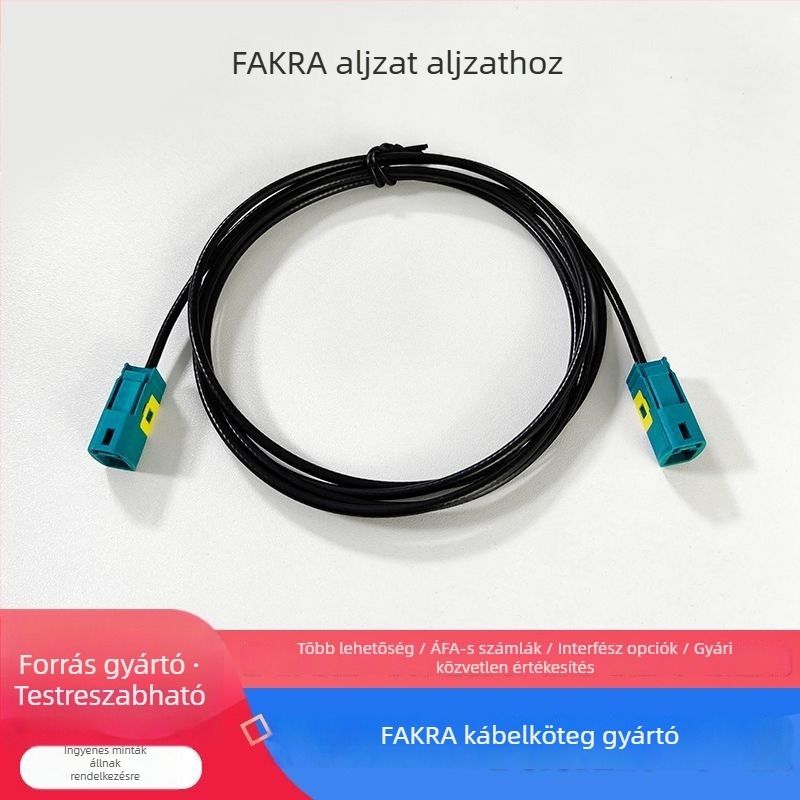 GPS antenna hosszabbító kábel, Z-típusú FAKRA, hosszú, női–női RG174