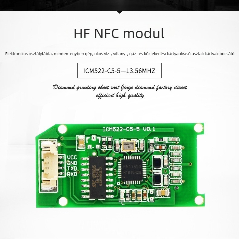 Breana RF kommunikációs modul RFID olvasóval, NFC-vel és HF adó-vevővel, alacsony áramfogyasztású vezeték nélküli megoldás beágyazott IoT-hoz