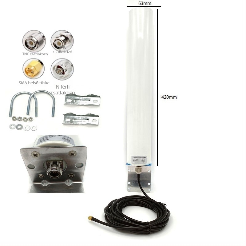 4G kültéri antenna, 868–915 MHz, nagy nyereségű 28 dBi, 50 Ω impedancia, SWR ≤ 1,5