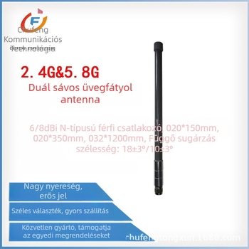 FRP antenna két sávos 2.4G/5.8G, 6-8 dB, kültéri vízálló, omniirányú Wi-Fi antenna