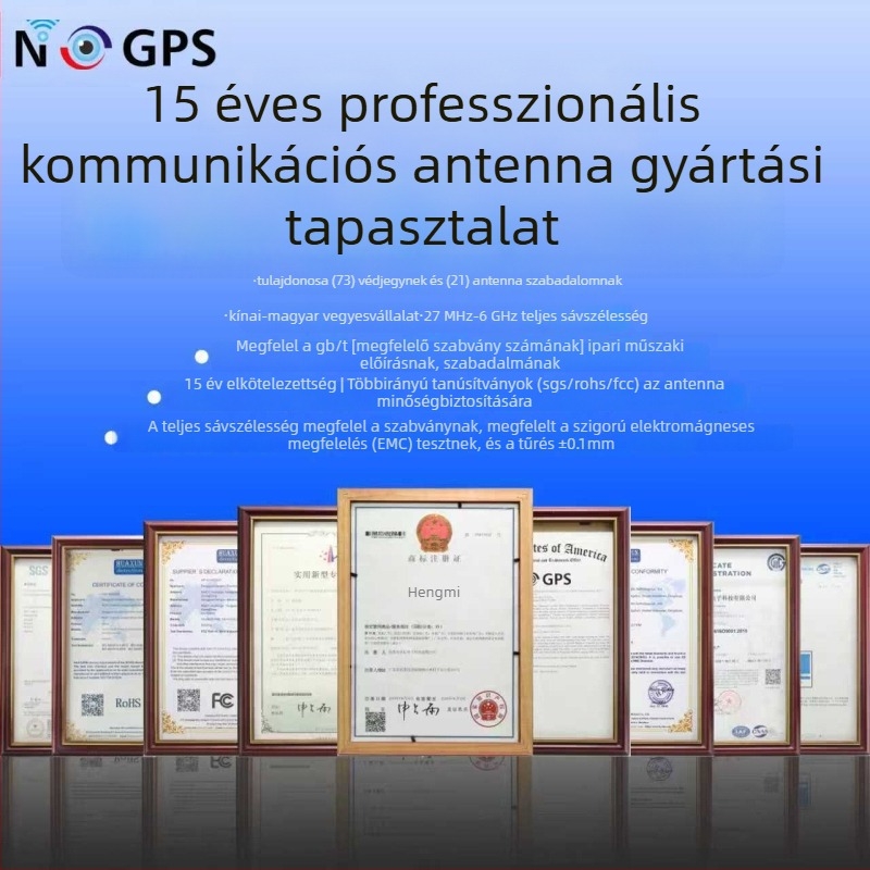 433MHz IoT rugóantenna (beépített) – 50 Ω átviteli impedancia, 2-3 dBi nyereség, SWR ≤ 1,5