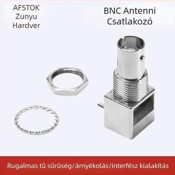 BNC antennaalap RF csatlakozó interfésszel, DC–3 GHz, 500 VRMS, 1500 VRMS dielektromos ellenállás, VSWR max 1,3