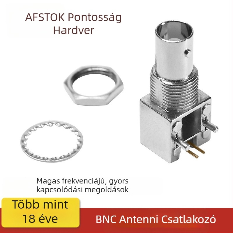 BNC antennaalap RF csatlakozó interfésszel, DC–3 GHz, 500 VRMS, 1500 VRMS dielektromos ellenállás, VSWR max 1,3