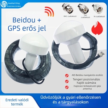 Tengeri GPS-időzítő antenna gombafejű kivitelben, BNC férfi csatlakozó, 3/5/10 m kábelek, alkalmas bázisállomások számára.