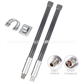 Üvegszálas antenna kültéri használatra, több sávos 868/915/433 MHz, vízálló, testreszabható N típusú csatlakozó, 50 Ω, nyereség 3–12 dBi, VSWR ≤1.8