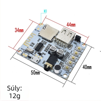 Vezeték nélküli Bluetooth audió vevőpanel dekódolás és lejátszás, USB és TF kártya támogatás, elülső kimenet