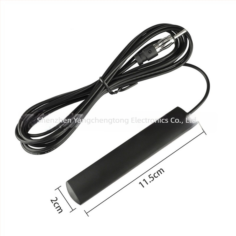 Patch antenna autó audio- és FM rádióhoz, modell YCT-025, 3,5 dBi nyereség, frekvenciasáv 174–433–868 MHz, impedancia 75 Ω, SWR ≤ 1,5, működési feszültség 3–5 V