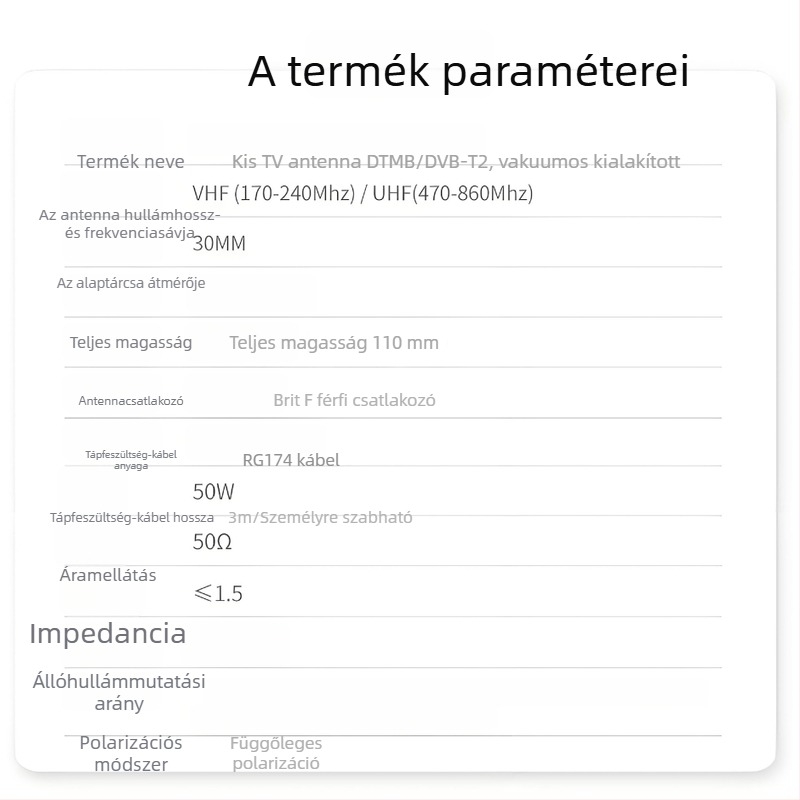 DVB-T2 beltéri digitális TV antenna, európai szabvány, szívócsésze dizájn, erős jel vétel