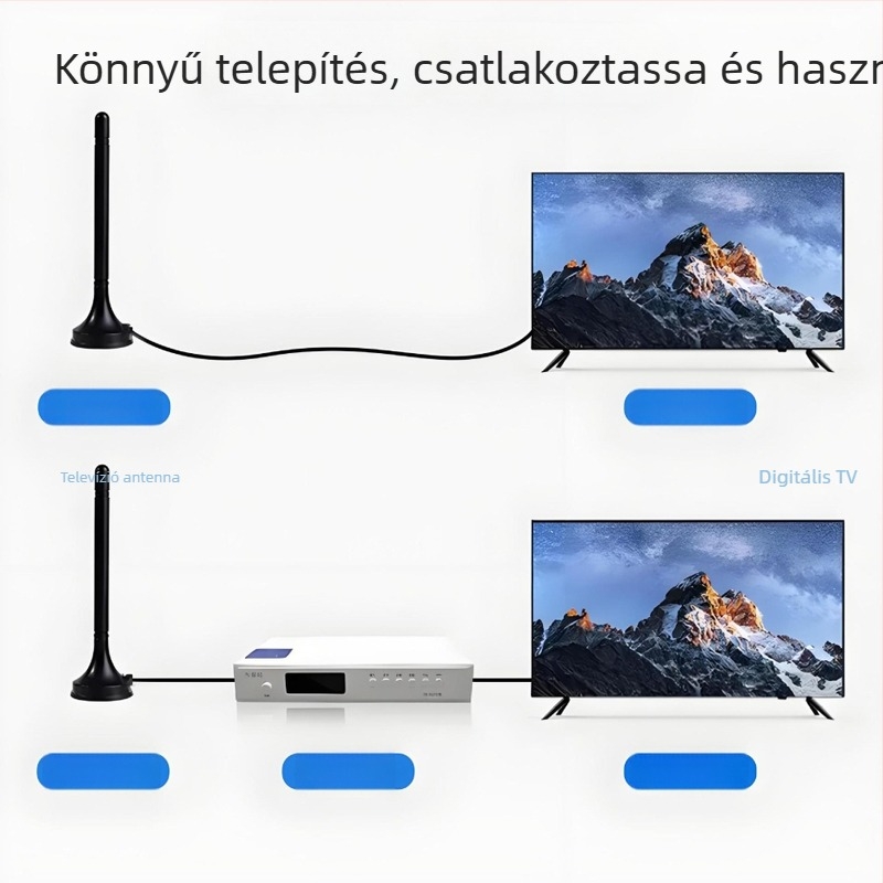 DVB-T2 beltéri digitális TV antenna, európai szabvány, szívócsésze dizájn, erős jel vétel