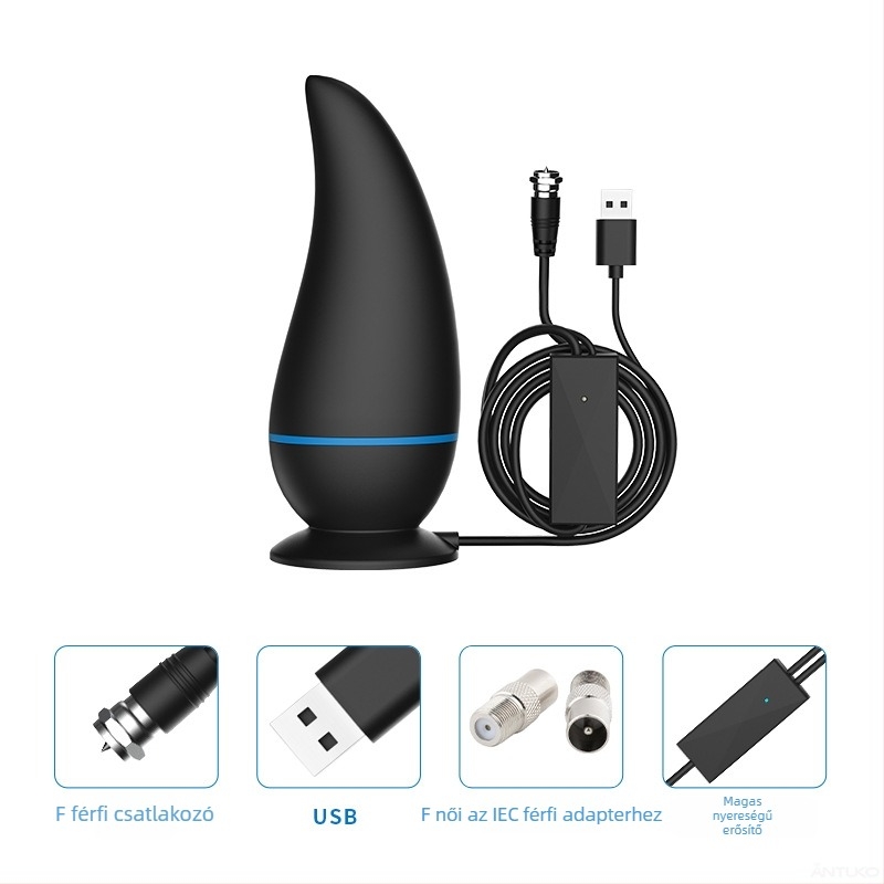 Antuko beltéri/kültéri TV antenna, DVB-T2 HDTV, DTMB-kompatibilis, HD digitális TV vétel