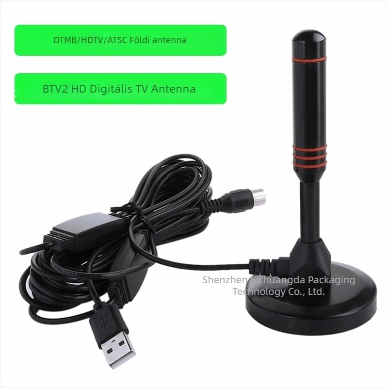 Digitális TV antenna földi vételhez vákuumcsésze erősítővel, HD DTMB vevő