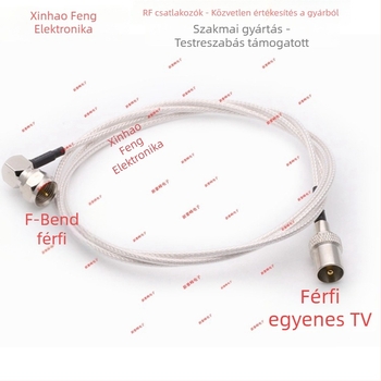 HDTV réz IEC műholdas jel-extension antenna, derékszögű, férfi-női csatlakozó
