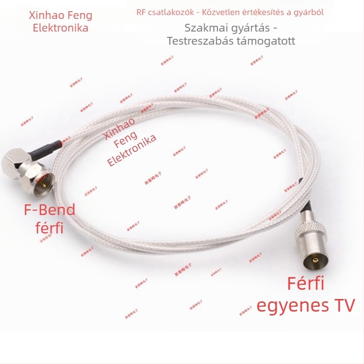 HDTV réz IEC műholdas jel-extension antenna, derékszögű, férfi-női csatlakozó