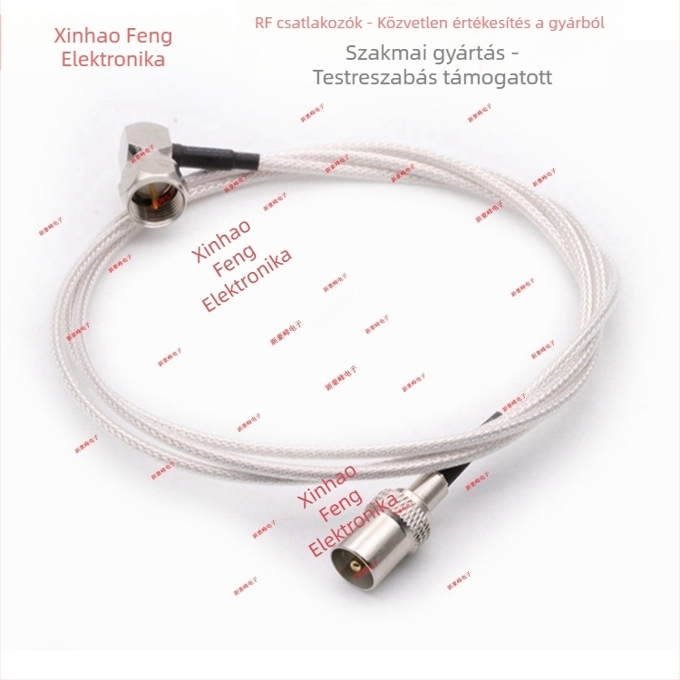 HDTV réz IEC műholdas jel-extension antenna, derékszögű, férfi-női csatlakozó