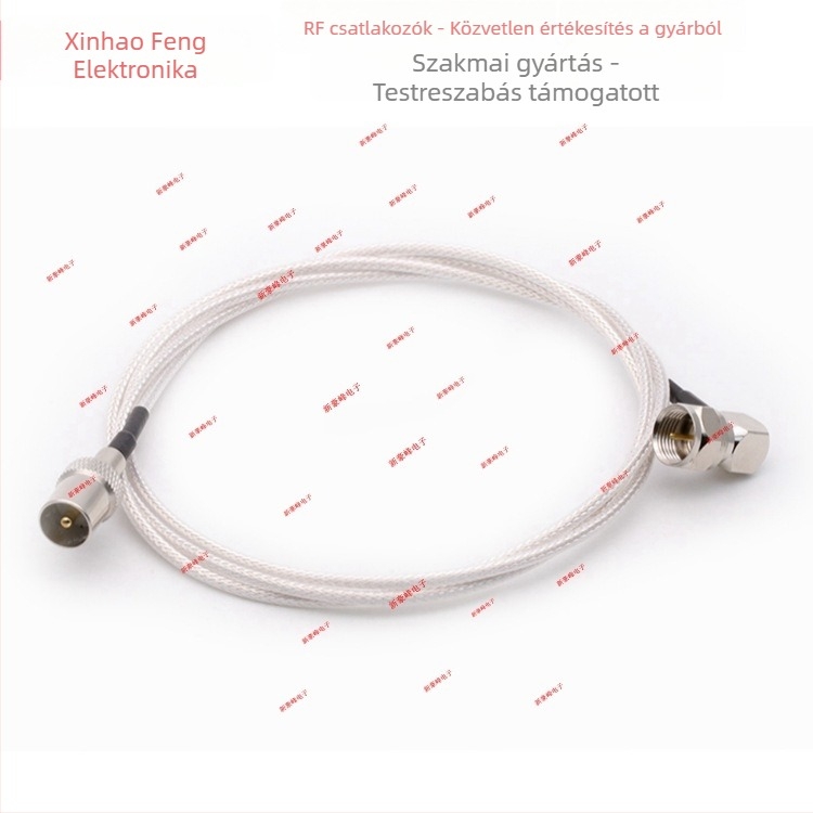 HDTV réz IEC műholdas jel-extension antenna, derékszögű, férfi-női csatlakozó