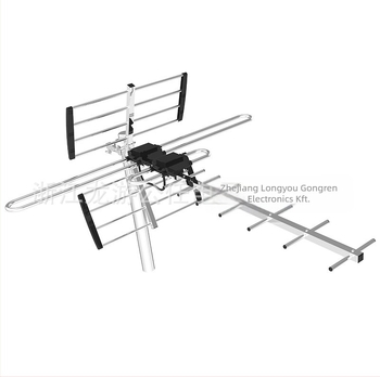 Kültéri TV antenna – 11–12 dB nyereség, 168–862 MHz tartomány, 75 Ω bemeneti impedancia, SWR ≤ 24