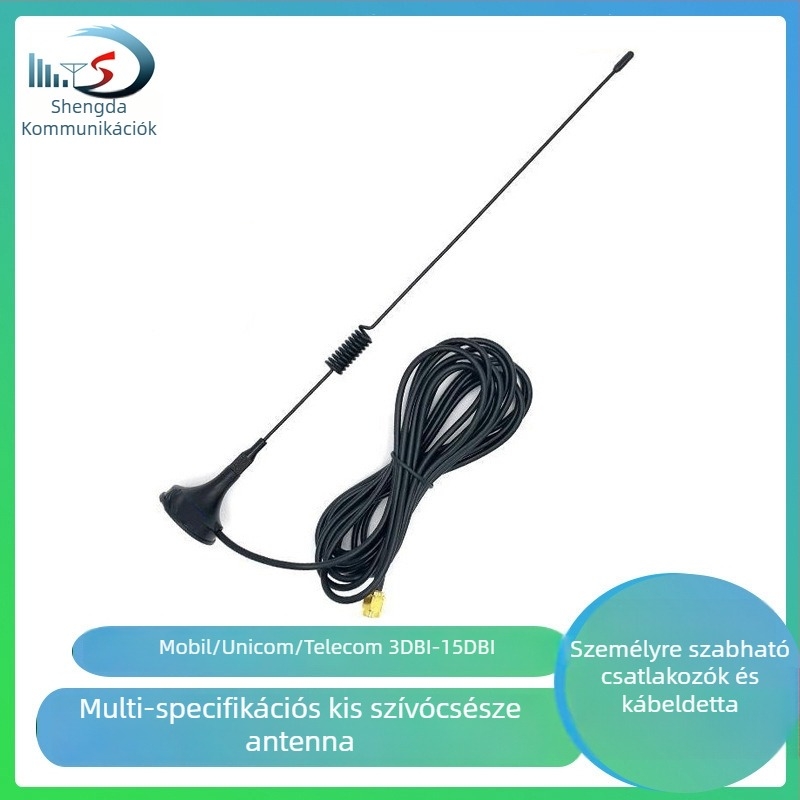 Szívókorongos antenna – omni irányú GSM/LTE 4G/3G, beltéri/kültéri használatra, nagy nyereség