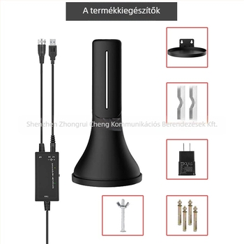 ZRC HTV11 beltéri tévéantenna, nyereség 35, frekvenciasáv 40-300/470-890, impedancia 75 Ω, SWR ≤ 1.5