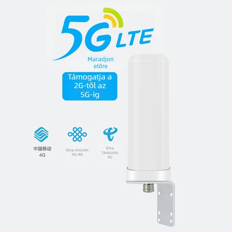 Omnidirekcionális mennyezeti antenna 4G – 5 dB nyereség, 800–3800 MHz, 50 Ω impedancia, SWR ≤ 1,5, üzemelési feszültség 5 V