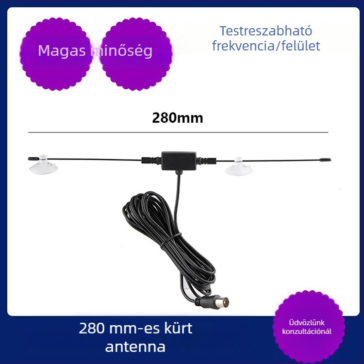 Shengda Földi Digitális TV Antenna – Beltéri Kürt Antenna, Autó és Otthon használatra, DVB-T/DTMB, DVB-T2, Modell 1-47
