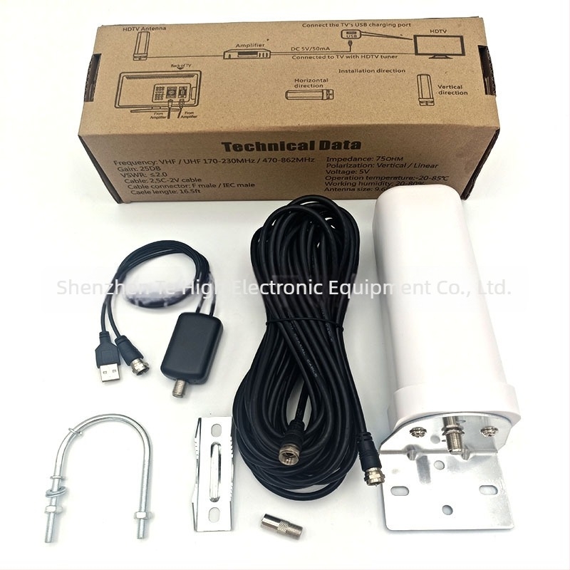 Extra High Electronic DVB-T2 kültéri TV antenna ATSC, ISDB, DTMB támogatással – Modell Tg-tv-309-101