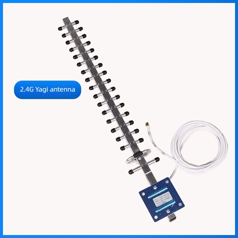18 elemű Yagi antenna, irányított, 20 dBi, 2400–2500 MHz, 50 Ω, SWR ≤ 1.5
