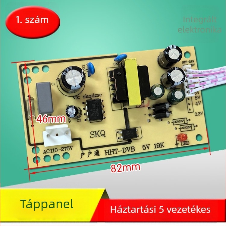 DZSYDZ Univerzális DVB táp PCB set-top boxhoz, 5V, 5 vezeték